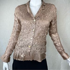 Ubu Champagne Crinkle Dressy Shirt